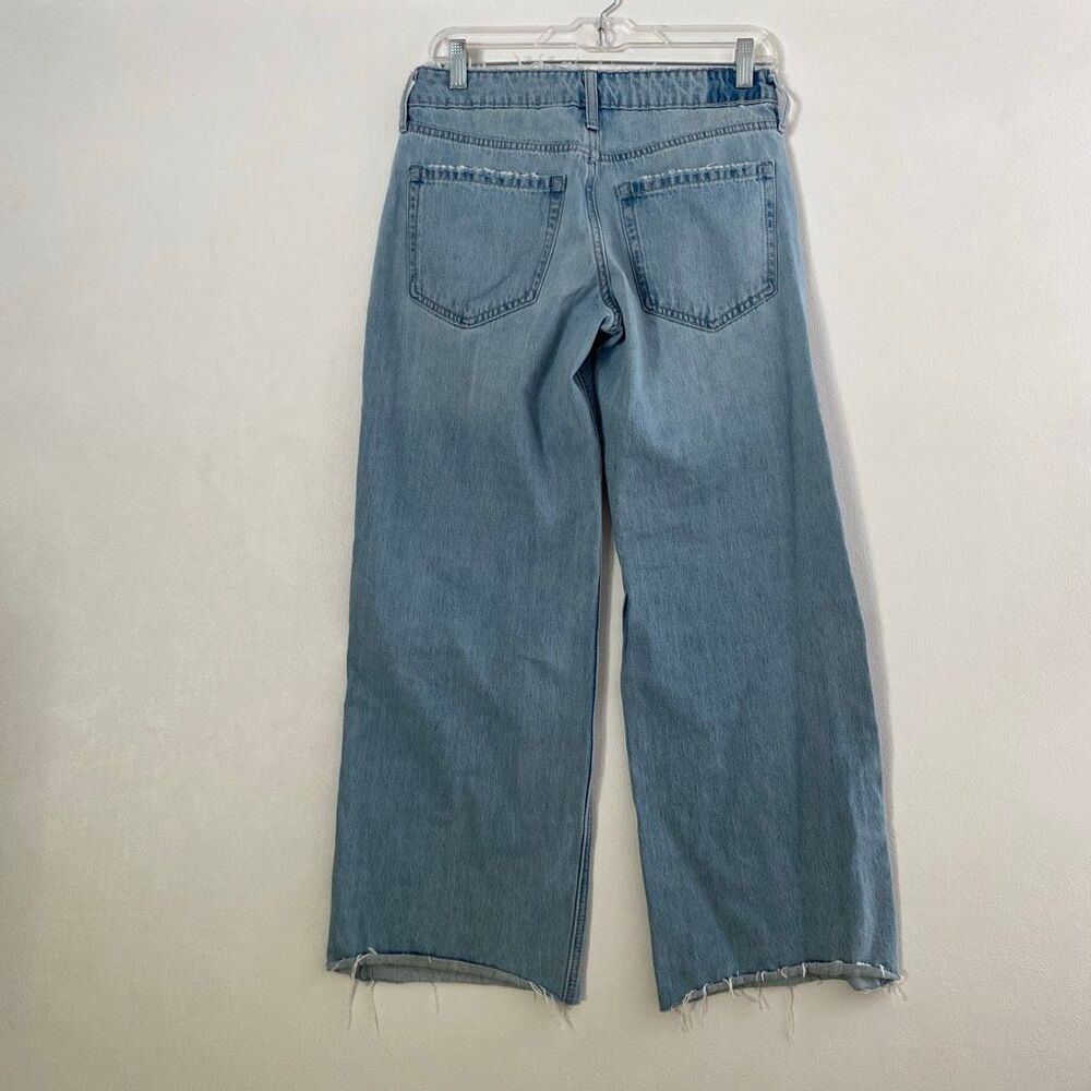 Hollister Low Rise Baggy Jeans W26 Short Light Wash Wide Leg Y2K - Picture 3 of 8